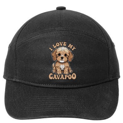 I Love My Cavapoo Dog Lover Cavoodle Owner 7-Panel Snapback Hat