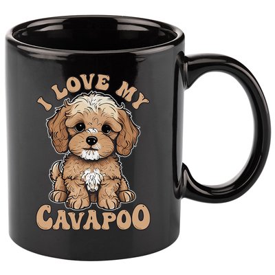 I Love My Cavapoo Dog Lover Cavoodle Owner 11oz C Handle Ceramic Mug