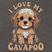 I Love My Cavapoo Dog Lover Cavoodle Owner Cotton Canvas Backpack