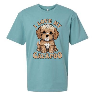 I Love My Cavapoo Dog Lover Cavoodle Owner Sueded Cloud Jersey T-Shirt