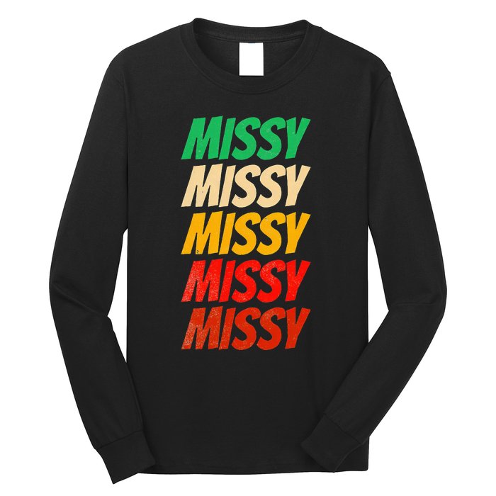 I Love Missy First Name Missy Vintage Long Sleeve Shirt