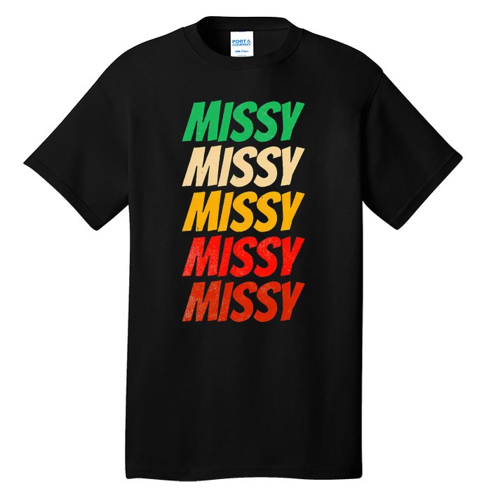 I Love Missy First Name Missy Vintage Tall T-Shirt