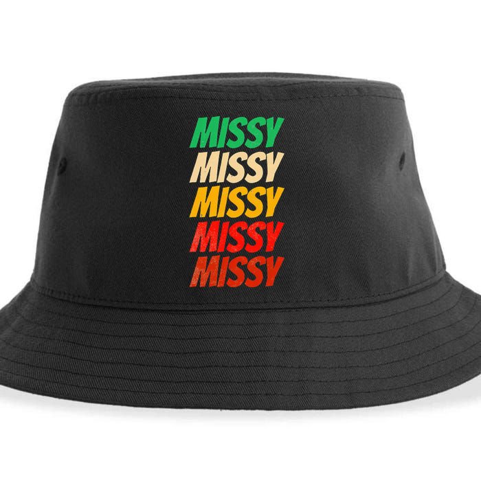 I Love Missy First Name Missy Vintage Sustainable Bucket Hat