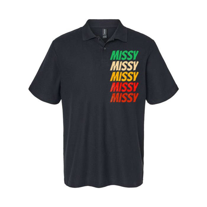 I Love Missy First Name Missy Vintage Softstyle Adult Sport Polo