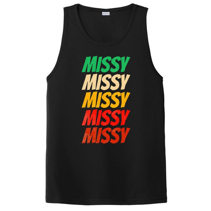 I Love Missy First Name Missy Vintage PosiCharge Competitor Tank