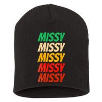 I Love Missy First Name Missy Vintage Short Acrylic Beanie