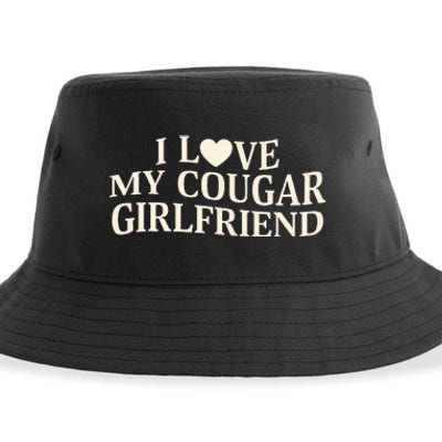 I Love My Cougar Girlfriend Funny Saying Girlfriend Sustainable Bucket Hat