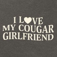 I Love My Cougar Girlfriend Funny Saying Girlfriend Cotton Canvas Backpack