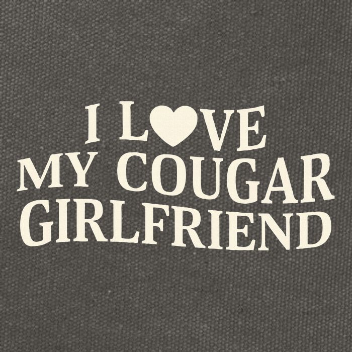I Love My Cougar Girlfriend Funny Saying Girlfriend Cotton Canvas Backpack