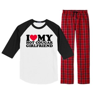 I Love My Hot Cougar Girlfriend GF I Heart My Hot Cougar Girlfriend Raglan Sleeve Pajama Set