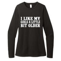 I Like My Girl A Little Bit Older Funny Retro Vintage Womens CVC Long Sleeve Shirt