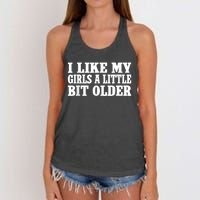 I Like My Girl A Little Bit Older Funny Retro Vintage Women's Knotted Racerback Tank