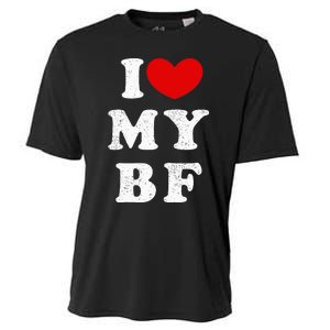 I Love My Boyfriend I Heart My Bf Cooling Performance Crew T-Shirt