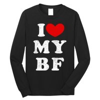 I Love My Boyfriend I Heart My Bf Long Sleeve Shirt