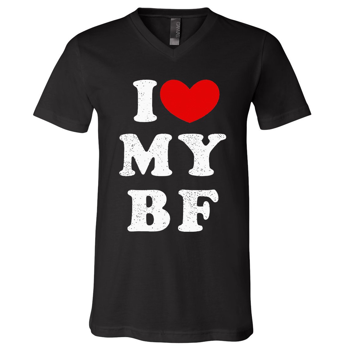 I Love My Boyfriend I Heart My Bf V-Neck T-Shirt