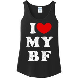 I Love My Boyfriend I Heart My Bf Ladies Essential Tank