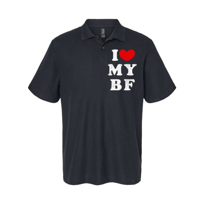 I Love My Boyfriend I Heart My Bf Softstyle Adult Sport Polo