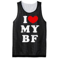 I Love My Boyfriend I Heart My Bf Mesh Reversible Basketball Jersey Tank