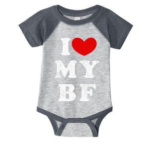 I Love My Boyfriend I Heart My Bf Infant Baby Jersey Bodysuit