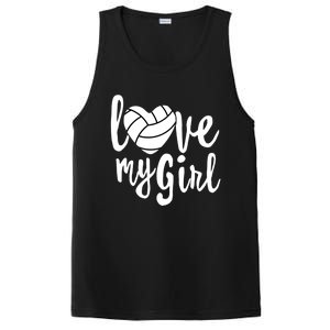 I Love My Mom Volleyball Cute Volleyball Mom Gift PosiCharge Competitor Tank