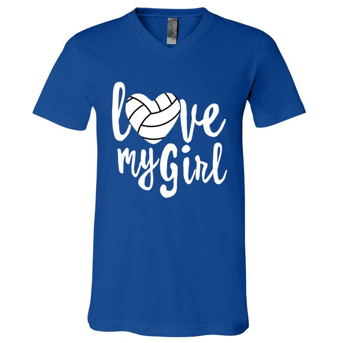 I Love My Mom Volleyball Cute Volleyball Mom Gift V-Neck T-Shirt