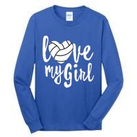 I Love My Mom Volleyball Cute Volleyball Mom Gift Tall Long Sleeve T-Shirt