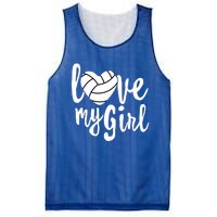 I Love My Mom Volleyball Cute Volleyball Mom Gift Mesh Reversible Basketball Jersey Tank