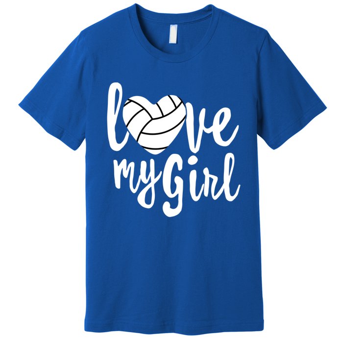 I Love My Mom Volleyball Cute Volleyball Mom Gift Premium T-Shirt