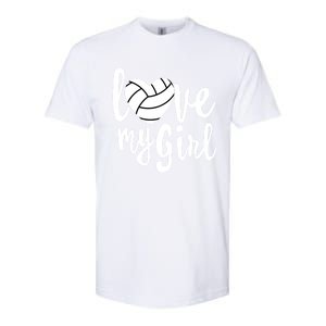 I Love My Mom Volleyball Cute Volleyball Mom Gift Softstyle CVC T-Shirt