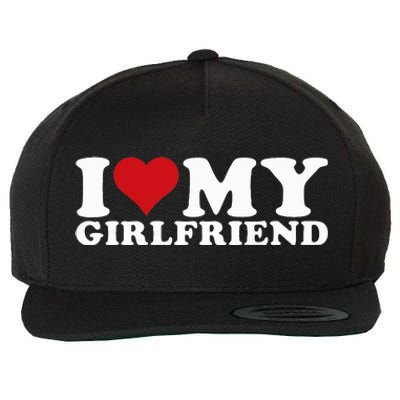 I Love My Girlfriend Gf I Heart My Girlfriend GF Wool Snapback Cap