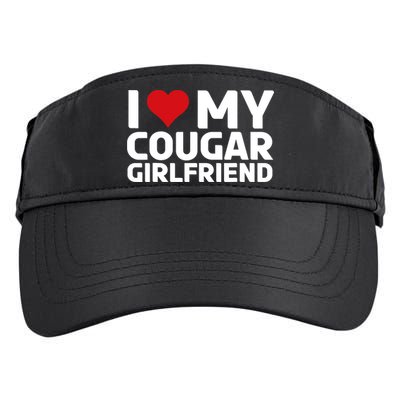 I Love My Cougar Girlfriend | I Heart My Cougar Girlfriend Adult Drive Performance Visor