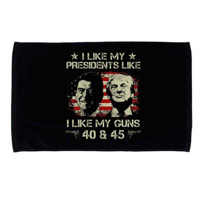 I Like My Presidents Like I Like My Guns 40 45 Funny Microfiber Hand Towel