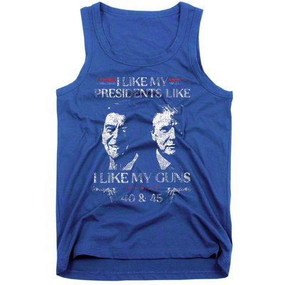 I Like My Presidents Like I Like My Guns 40 45 Tank Top