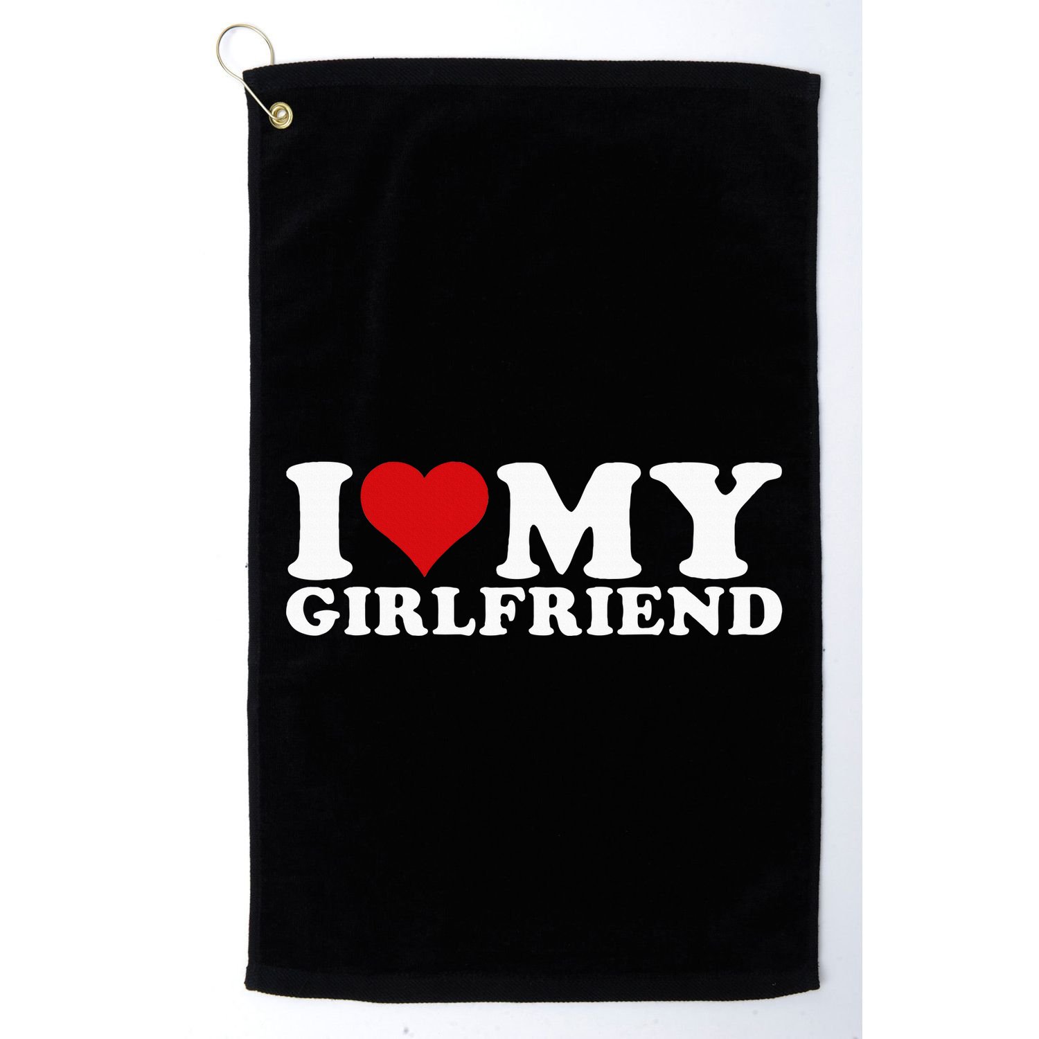 I Love My Girlfriend Gf I Heart My Girlfriend GF Golf Towel
