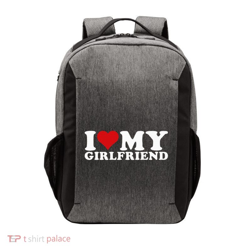 I Love My Girlfriend Gf I Heart My Girlfriend GF Vector Backpack