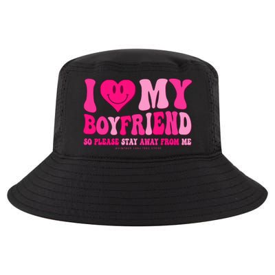 I Love My Boyfriend Valentines Day I Heart My Boyfriend Bf Cool Comfort Performance Bucket Hat