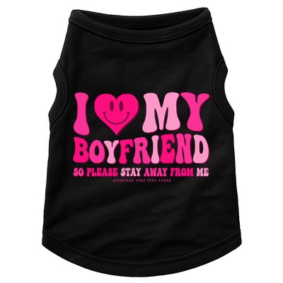 I Love My Boyfriend Valentines Day I Heart My Boyfriend Bf Doggie Tank