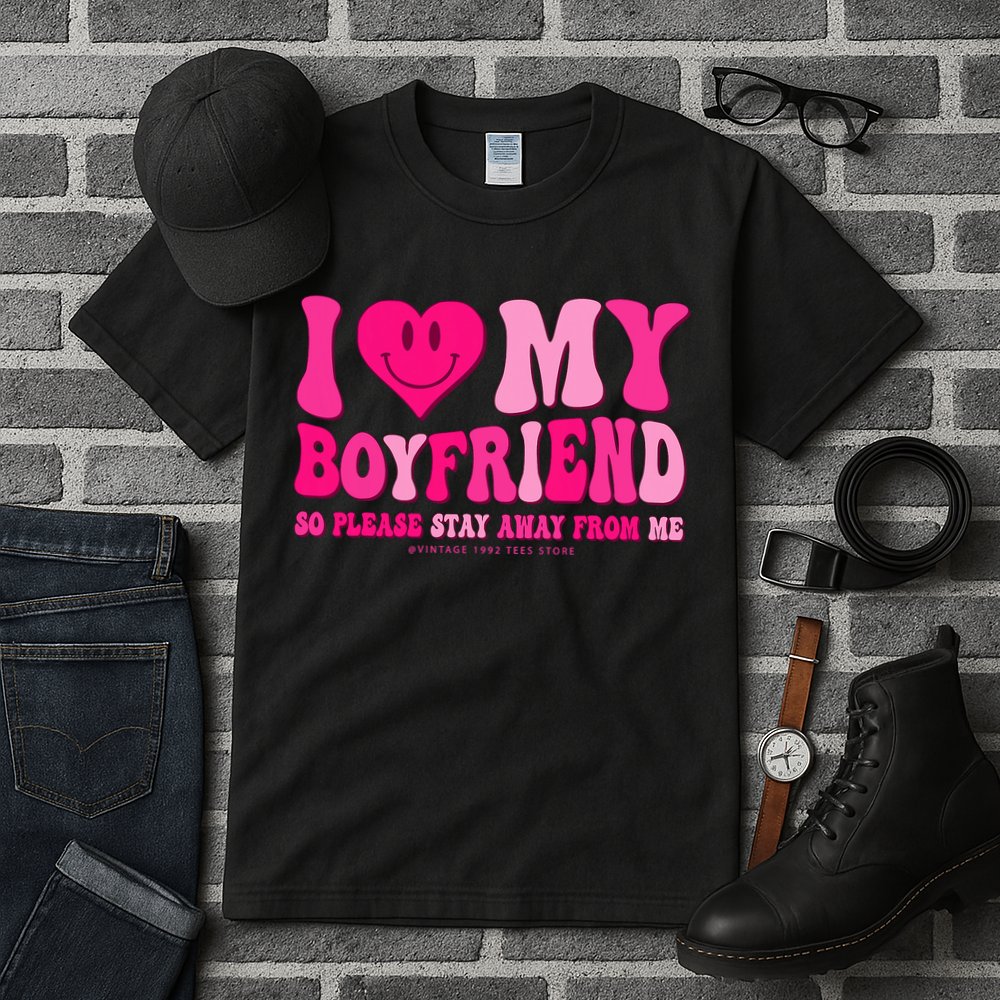 I Love My Boyfriend Valentines Day I Heart My Boyfriend Bf Tall T-Shirt