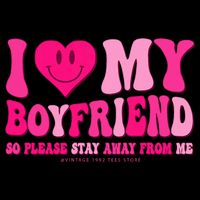 I Love My Boyfriend Valentines Day I Heart My Boyfriend Bf Backpack