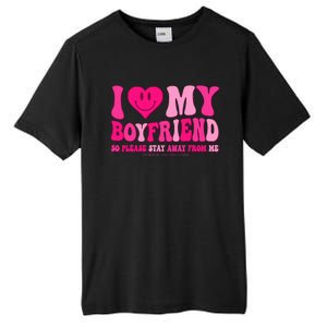 I Love My Boyfriend Valentines Day I Heart My Boyfriend Bf Tall Fusion ChromaSoft Performance T-Shirt