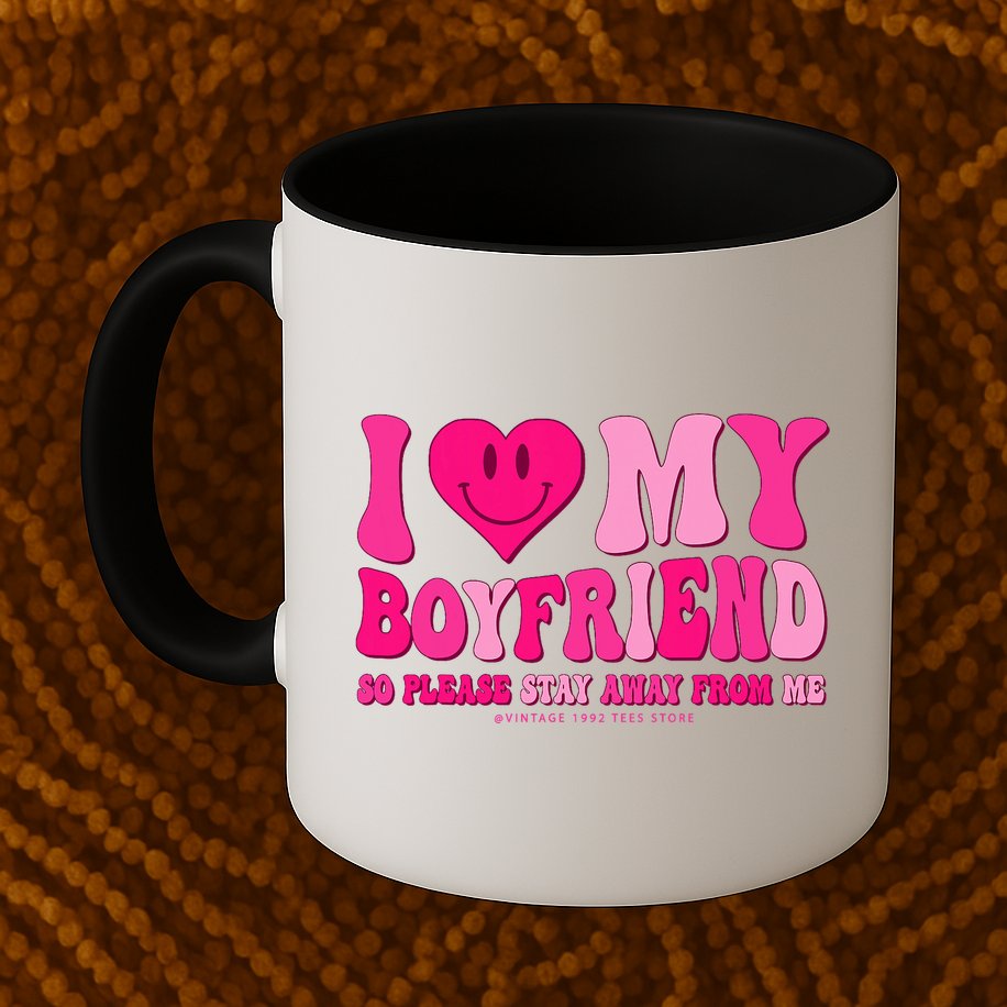 I Love My Boyfriend Valentines Day I Heart My Boyfriend Bf Mug