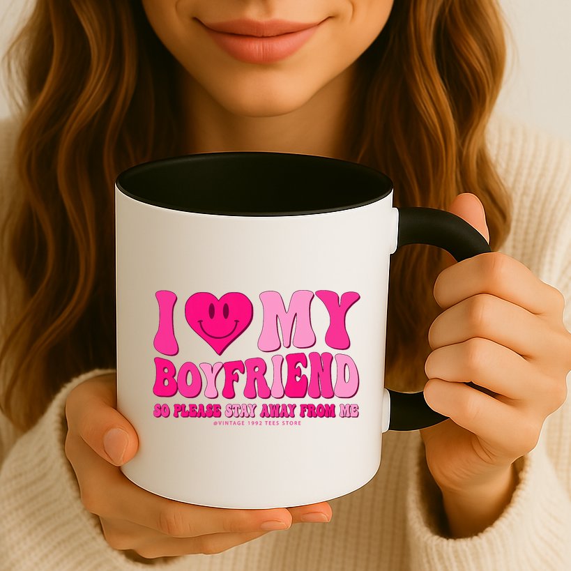 I Love My Boyfriend Valentines Day I Heart My Boyfriend Bf Mug