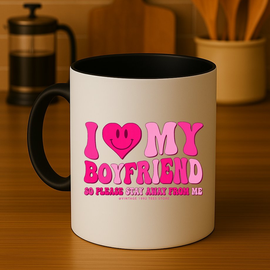 I Love My Boyfriend Valentines Day I Heart My Boyfriend Bf Mug