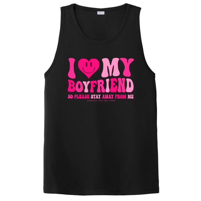 I Love My Boyfriend Valentines Day I Heart My Boyfriend Bf PosiCharge Competitor Tank