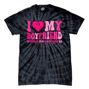 I Love My Boyfriend Valentines Day I Heart My Boyfriend Bf Tie-Dye T-Shirt