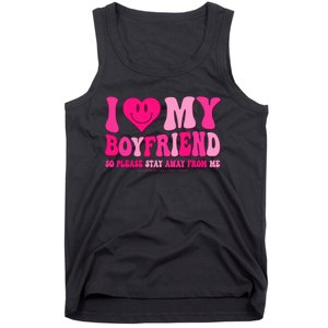 I Love My Boyfriend Valentines Day I Heart My Boyfriend Bf Tank Top