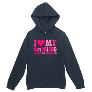 I Love My Boyfriend Valentines Day I Heart My Boyfriend Bf Urban Pullover Hoodie