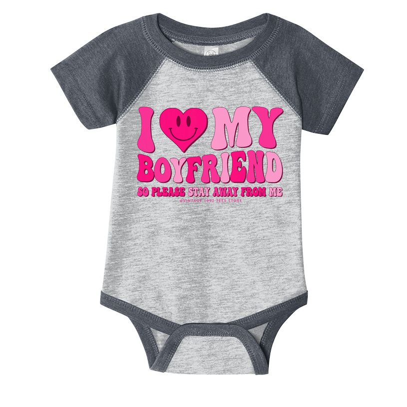 I Love My Boyfriend Valentines Day I Heart My Boyfriend Bf Infant Baby Jersey Bodysuit
