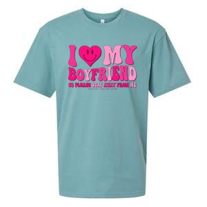 I Love My Boyfriend Valentines Day I Heart My Boyfriend Bf Sueded Cloud Jersey T-Shirt