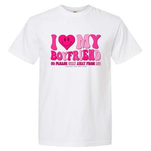 I Love My Boyfriend Valentines Day I Heart My Boyfriend Bf Garment-Dyed Heavyweight T-Shirt